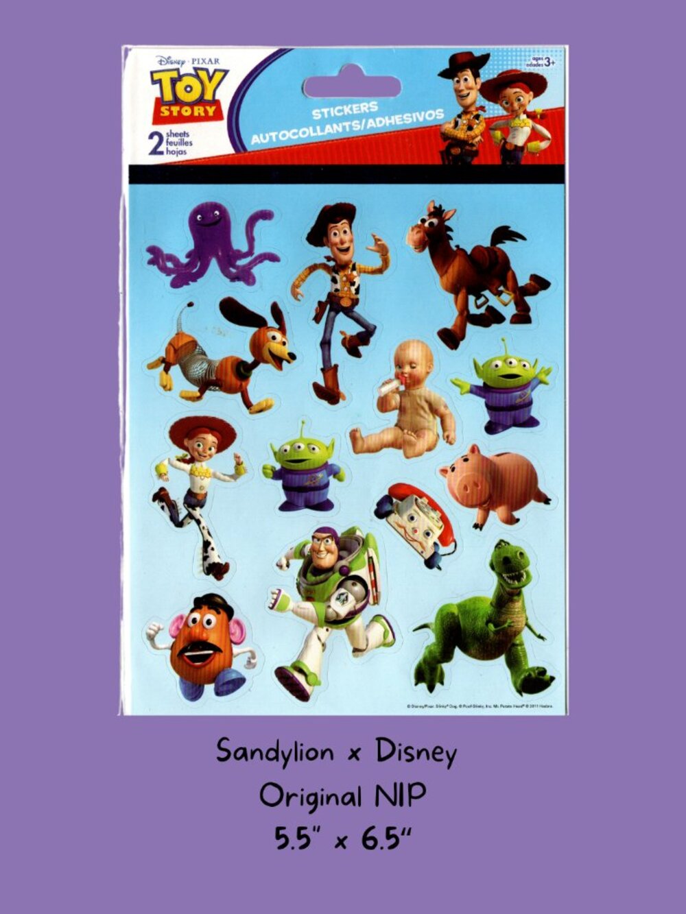 Sandylion Disney Pixar Toy Story 2011 Stickers NIP